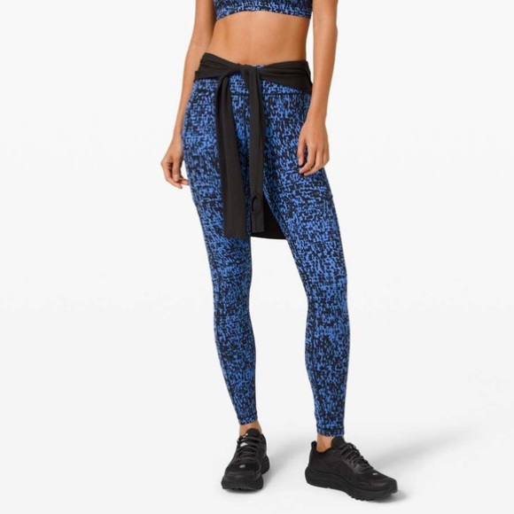 Lululemon Speed Up Tight 28" Urban Block Wild Bluebell Black leggings pockets - Picture 12 of 12